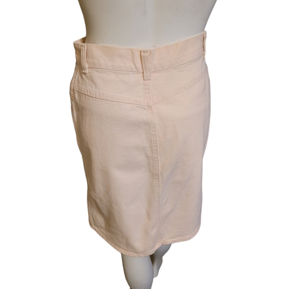 Mondo blue small vintage baby pink denim pencil jean skirt - Picture 7 of 9